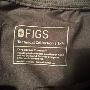 Figs Technical Collection Black Scrub Bottoms